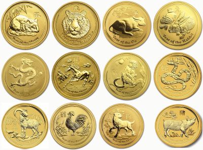 Monedas del Anio Lunar oro