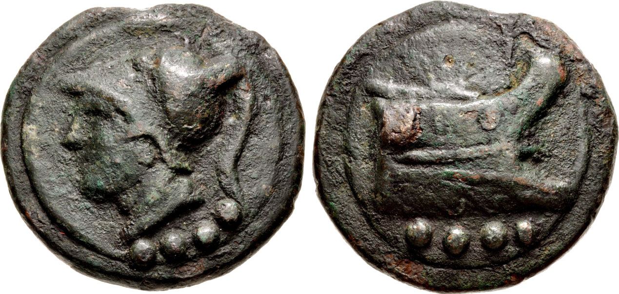 moneda bronce italia aes grave