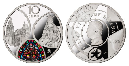 moneda de plata espana gotico serie europa star