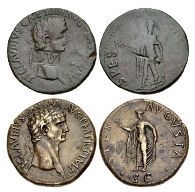 moneda imitacion romana sestertius